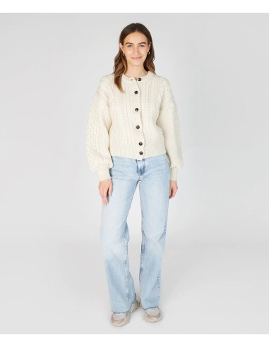 CARDIGAN MORBIDO IN LANA IRLANDESE "CLOVER"