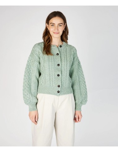 CARDIGAN MORBIDO IN LANA IRLANDESE "CLOVER"