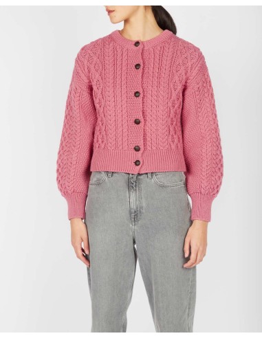 CARDIGAN MORBIDO IN LANA IRLANDESE "CLOVER"