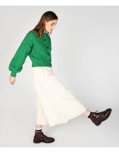 CARDIGAN MORBIDO IN LANA IRLANDESE "CLOVER"