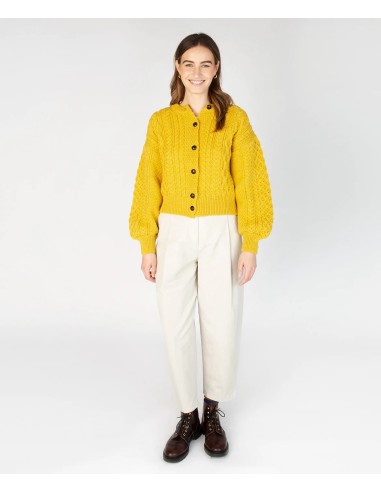 CARDIGAN MORBIDO IN LANA IRLANDESE "CLOVER"