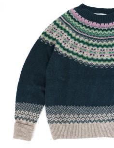 MAGLIONE SCOZZESE IN LANA VERGINE "FAIR ISLE" - SMERALDO 2