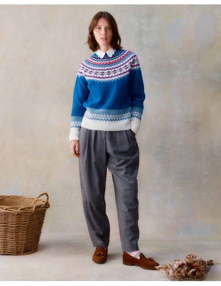 MAGLIONE SCOZZESE IN LANA VERGINE "FAIR ISLE"