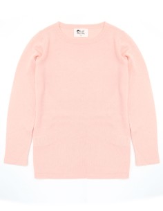 CASHMIRETTA KIDS MANICA LUNGA IN SETA E CASHMERE  - ROSA...