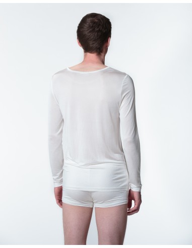 MAGLIA MANICA LUNGA IN PURA SETA UOMO