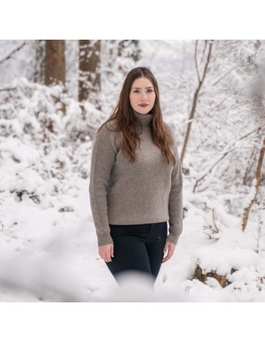 MAGLIONE UNISEX COLLO ALTO IN LANA DI YAK