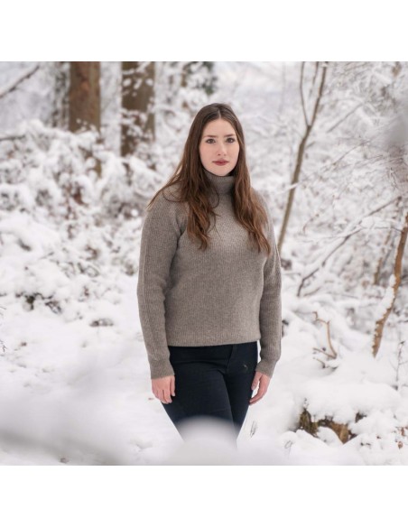 MAGLIONE UNISEX COLLO ALTO IN LANA DI YAK