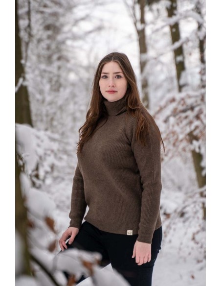 MAGLIONE UNISEX COLLO ALTO IN LANA DI YAK