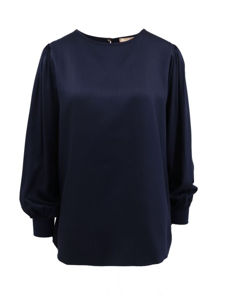 BLUSA GIROCOLLO IN 100%  BAMBU' SATIN "NAYA"