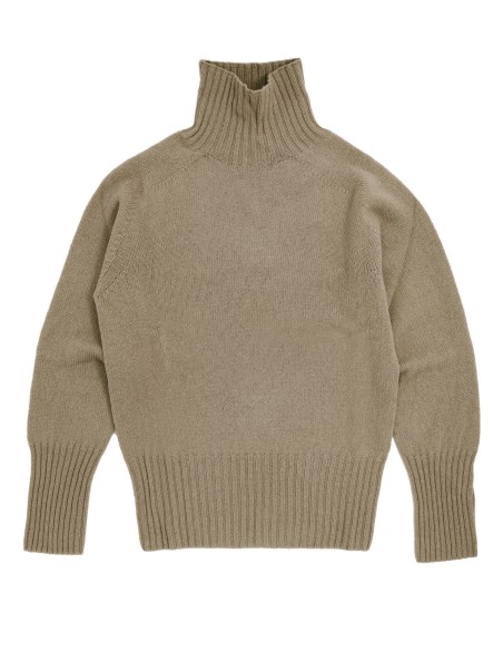 MAGLIONE DONNA SCOZZESE IN LANA DI AGNELLO SUPERFINE COLLO ALTO