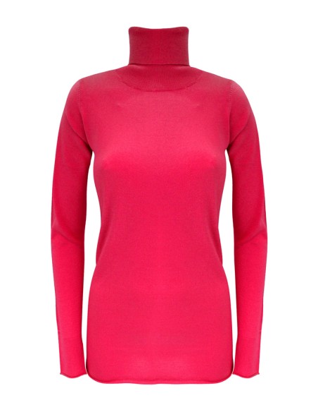 CASHMIRETTA COLLO ALTO IN SETA E CASHMERE "ELENA"