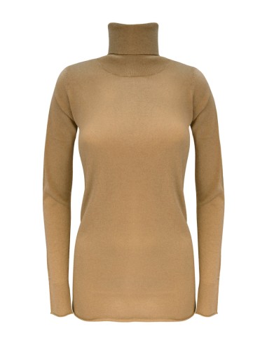 CASHMIRETTA COLLO ALTO IN SETA E CASHMERE "ELENA"