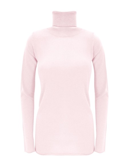 CASHMIRETTA COLLO ALTO IN SETA E CASHMERE "ELENA"