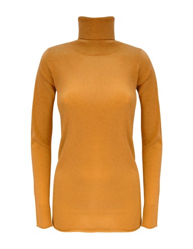 CASHMIRETTA COLLO ALTO IN SETA E CASHMERE "ELENA"