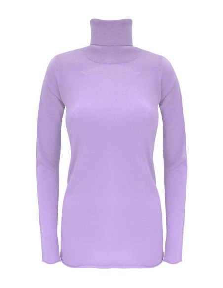 CASHMIRETTA COLLO ALTO IN SETA E CASHMERE "ELENA"