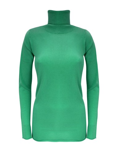 CASHMIRETTA COLLO ALTO IN SETA E CASHMERE "ELENA"