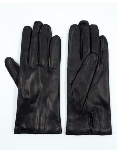 GUANTO DONNA IN PELLE E CASHMERE  - NERO
