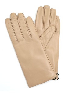 GUANTO DONNA IN PELLE E CASHMERE  - BEIGE