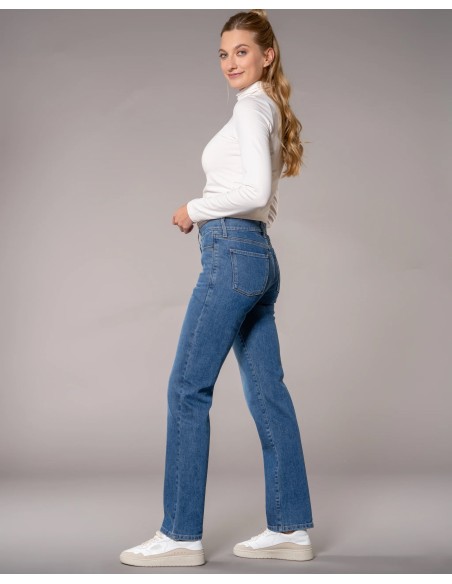 JEANS A GAMBA DRITTA IN COTONE BIOLOGICO "NOVA"