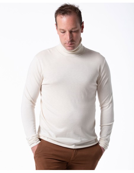 CASHMIRETTA UOMO DOLCEVITA IN SETA E CASHMERE "ALEX"