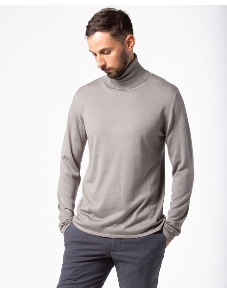 CASHMIRETTA UOMO DOLCEVITA IN SETA E CASHMERE "ALEX"