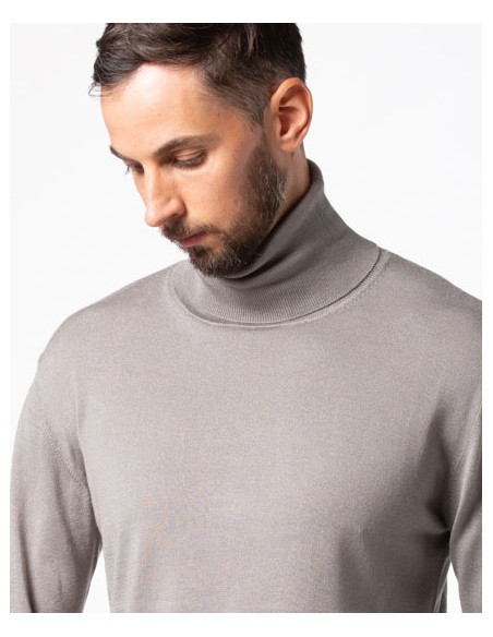 CASHMIRETTA UOMO DOLCEVITA IN SETA E CASHMERE "ALEX"