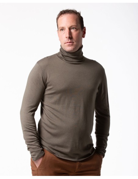 CASHMIRETTA UOMO DOLCEVITA IN SETA E CASHMERE "ALEX"