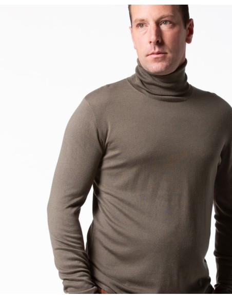 CASHMIRETTA UOMO DOLCEVITA IN SETA E CASHMERE "ALEX"