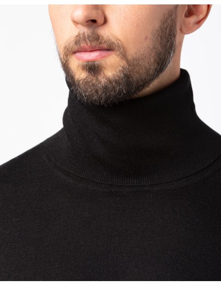 CASHMIRETTA UOMO DOLCEVITA IN SETA E CASHMERE "ALEX"