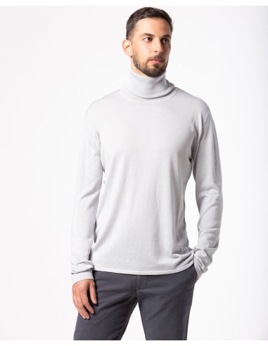 CASHMIRETTA UOMO DOLCEVITA IN SETA E CASHMERE...