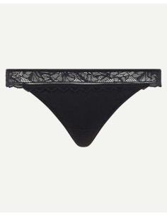 TANGA CON PIZZO "FLORAL TOUCH" - NERO 2
