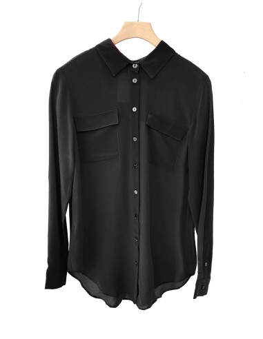 CAMICIA IN 100% SETA CON TASCHE E COLLETTO