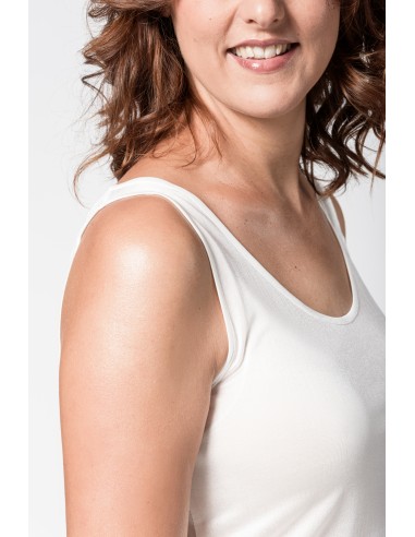 CANOTTA IN PURA SETA SPALLA LARGA