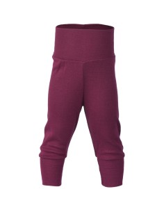 PANTALONI BABY IN LANA SETA - PRUGNA