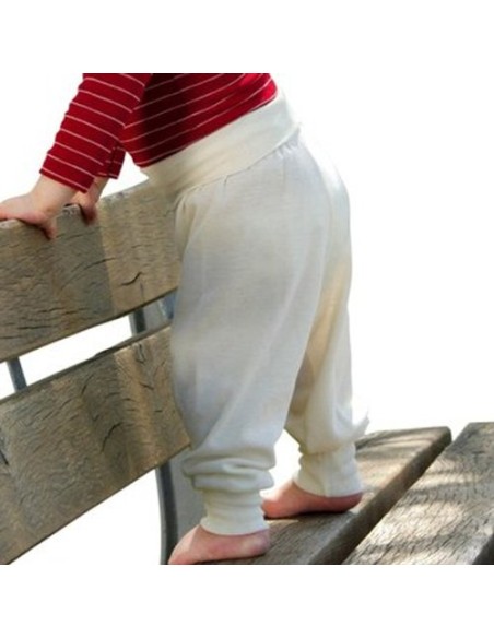 PANTALONI BABY IN LANA SETA