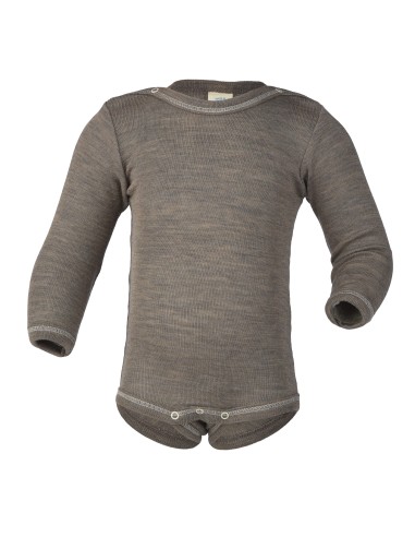 Body a manica lunga in lana seta Engel - lizè Natural Clothing