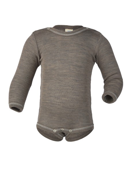 BODY MANICA LUNGA IN LANA-SETA