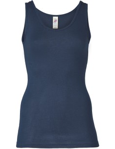 CANOTTA DONNA IN LANA-SETA - BLU