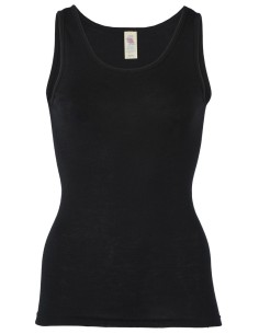 CANOTTA DONNA IN LANA-SETA - NERO 2