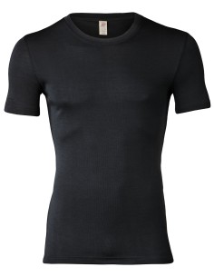 T-SHIRT UOMO IN LANA-SETA - NERO