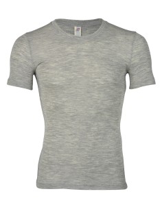 T-SHIRT UOMO IN LANA-SETA - GRIGIO