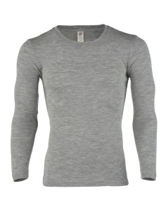 T-SHIRT UOMO IN LANA-SETA A MANICHE LUNGHE - NERO 2