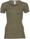 Maglia intima maniche corte in lana e seta - Engel - Lizè Natural Clot