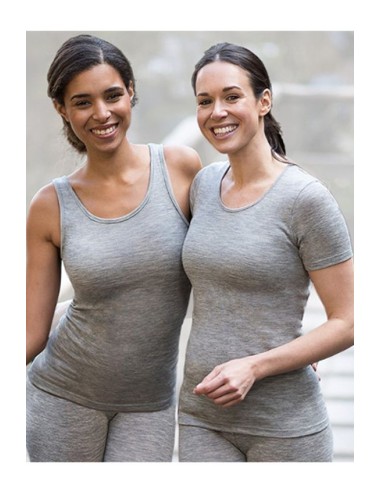 Maglia intima maniche corte in lana e seta - Engel - Lizè Natural Clot