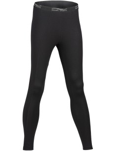 LEGGINGS TERMICO LUNGO IN LANA-SETA SPORT DONNA - NERO