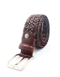 CINTURA UOMO “INTRECCIATA” IN VERA PELLE MADE IN ITALY -...