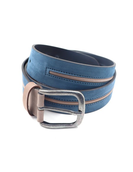 CINTURA UOMO “BICOLOR” IN VERA PELLE MADE IN ITALY