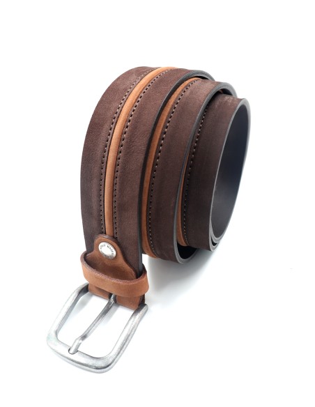 CINTURA UOMO “BICOLOR” IN VERA PELLE MADE IN ITALY