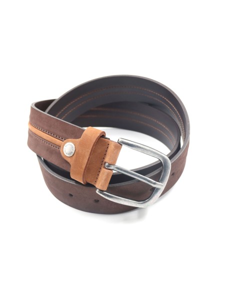 CINTURA UOMO “BICOLOR” IN VERA PELLE MADE IN ITALY