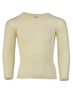 MAGLIA MANICA LUNGA BAMBINI IN LANA-SETA - NATURALE